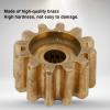 ANKROYU Servo Gear, 12 Tooth Brass Gear, High Hardness Mechanical Copper Gear, 25 Tooth Spline Gear, Wear Resistant Replacement Servo Parts view 3