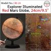 Mapsoft Explorer Illuminated Red Mars Globe, 24cm/9.5", RI-24, Mars Map, Mars Atlas, Mars Poster, Red Planet view 2