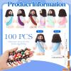 Bememo 100 Pcs Jesus Toys Little Tiny Jesus Figurine Miniature Doll to Hide and Seek Classic Religious Gifts for Easter Egg Stuffers(Brilliant Colors) view 2