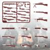 MaozyHomie 63 Pcs US Brown Toy Soldiers Figures,Toy Set, US Weapons Pack Military Army Battle, Toy Set Weapon Battle Building Blocks Compatible with Major Brand, 3 Years Old and up view 2