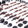 MaozyHomie 63 Pcs US Brown Toy Soldiers Figures,Toy Set, US Weapons Pack Military Army Battle, Toy Set Weapon Battle Building Blocks Compatible with Major Brand, 3 Years Old and up view 4