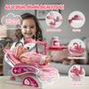 Toy Doctor Kit for Toddlers, Kids Dentist Play Set with Dentist Chair, Doll Toy, Stethoscope, Large Carrying Storage Bag, Dental Accessories, Pretend Doctor Play Medical Gift Kit for Girls(Pink view 2