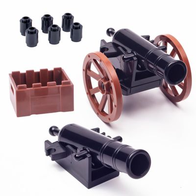 MaozyHomie Medieval Warfare Cannon 2, Weapons Pack Military, Toy Soldiers Figures, Toy Set Minifigure Compatible with Major Brands, 3 Years Old and up