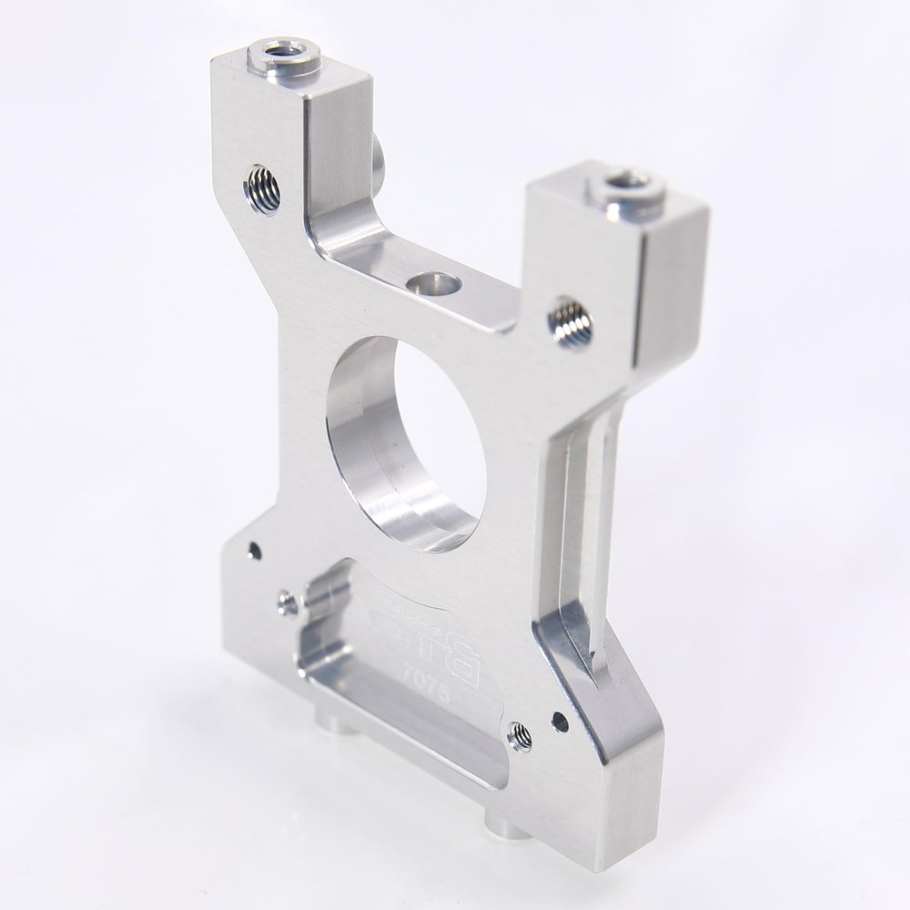 GTBRacing CNC Aluminum 7075 T6 Motor Center Diff Mount/Gear Cover Top Plate for 1/5 RC Car Losi DBXL-E V1.0 2.0 Upgrade Part (Center Diff Standoff Mount Silver)