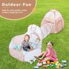 SISTICKER 3 in 1 Kids Play Tent: with Baby Ball Pit and Play Tunnel - Toddler Climbing Toys for Boys Girls Babies - Indoor Outdoor Pop Up Tunnel Toys Gift for Year Old (Balls NOT Included) view 4