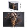 Jigsaw Puzzle 300 Pieces Personalized Photos Puzzle with Storage Bag Waffle Cone Ice Cream Puzzles Challenging Picture Puzzle Men Women Home Decor Wooden Puzzles for Family view 2
