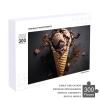 Jigsaw Puzzle 300 Pieces Personalized Photos Puzzle with Storage Bag Waffle Cone Ice Cream Puzzles Challenging Picture Puzzle Men Women Home Decor Wooden Puzzles for Family view 3
