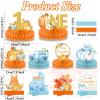 10Pcs Little Pumpkin 1st Birthday Party Decoration Fall A Little Pumpkin is On The Way Honeycomb Centerpieces Pumpkin First Birthday Table Centerpieces for Autumn Thanksgiving Table Topper Supplies view 2