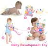 Holaxander Baby Elephant Musical Stuffed Animals Toy with Light-Up Music & Crinkle Sound Paper,Infant Bilingual Early Learning Education Toys,Tummy Time Toys for 0-3-6-12+ Months Boy Girl, Pink view 2