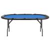 Sufrk 10-Player Folding Poker Table Blue 206x106x75 cm,Folding Games Poker Table with Chip Cup Holder Steel Base Felt T O P Octagon Blackjack Casino Green view 3