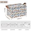 ALAZA Cartoon Fox Mushroom Bird Rectangular Closet Storage Box Storage Bin Basket Storage Cube with Leather Handles Nursery Storage Laundry Hamper 2 Piece view 3