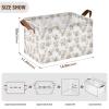 ALAZA Elephant on White Rectangular Closet Storage Box Storage Bin Basket Storage Cube with Leather Handles Nursery Storage Laundry Hamper 2 Piece view 3