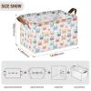 ALAZA Cartoon Crab Rectangular Closet Storage Box Storage Bin Basket Storage Cube with Leather Handles Nursery Storage Laundry Hamper 2 Piece view 3