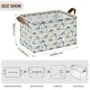 ALAZA Dolphin Yellow Flower Rectangular Closet Storage Box Storage Bin Basket Storage Cube with Leather Handles Nursery Storage Laundry Hamper 2 Piece view 3