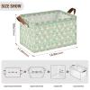 ALAZA Cartoon Hamster Leaves Rectangular Closet Storage Box Storage Bin Basket Storage Cube with Leather Handles Nursery Storage Laundry Hamper 2 Piece view 3