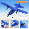 2CH RC Airplane Toys, RC Plane Ready to Fly, 2.4GHz Remote Control Airplane Easy to Fly RC Glider for Kids & Beginners (Blue) view 4