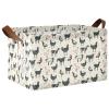 ALAZA Chicken Horse Rooster Rectangular Closet Storage Box Storage Bin Basket Storage Cube with Leather Handles Nursery Storage Laundry Hamper 2 Piece view 1