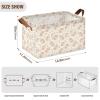 ALAZA Hipster Hamster Flower Floralhippo Rectangular Closet Storage Box Storage Bin Basket Storage Cube with Leather Handles Nursery Storage Laundry Hamper 2 Piece view 3