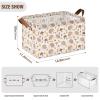 ALAZA Hedgehog Mushroom Leaves White Rectangular Closet Storage Box Storage Bin Basket Storage Cube with Leather Handles Nursery Storage Laundry Hamper 2 Piece view 3