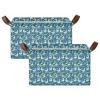 ALAZA Duck Goose Lemon Rectangular Closet Storage Box Storage Bin Basket Storage Cube with Leather Handles Nursery Storage Laundry Hamper 2 Piece view 2