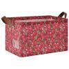 ALAZA Cartoon Red Cherry Rectangular Closet Storage Box Storage Bin Basket Storage Cube with Leather Handles Nursery Storage Laundry Hamper 2 Piece view 1