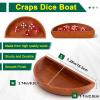 Leyndo Craps Stick Tabletop Game Set, Includes 36" Craps Rattan Stick, Casino Grade AAA 19mm Dice, Dice Boat Tray, 3" ON/Off Poker Button for Game Table view 3