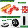Leyndo Craps Stick Tabletop Game Set, Includes 36" Craps Rattan Stick, Casino Grade AAA 19mm Dice, Dice Boat Tray, 3" ON/Off Poker Button for Game Table view 4