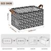 ALAZA Duck on Black Animal Rectangular Closet Storage Box Storage Bin Basket Storage Cube with Leather Handles Nursery Storage Laundry Hamper 2 Piece view 3