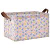 ALAZA Butterfly Blue Yellow Rectangular Closet Storage Box Storage Bin Basket Storage Cube with Leather Handles Nursery Storage Laundry Hamper 2 Piece view 1