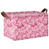 ALAZA 3D Seashells Rectangular Closet Storage Box Storage Bin Basket Storage Cube with Leather Handles Nursery Storage Laundry Hamper 2 Piece view 1