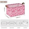 ALAZA 3D Seashells Rectangular Closet Storage Box Storage Bin Basket Storage Cube with Leather Handles Nursery Storage Laundry Hamper 2 Piece view 3