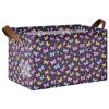 ALAZA Butterfly Black Polka Dot Rectangular Closet Storage Box Storage Bin Basket Storage Cube with Leather Handles Nursery Storage Laundry Hamper 2 Piece view 1