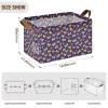 ALAZA Butterfly Black Polka Dot Rectangular Closet Storage Box Storage Bin Basket Storage Cube with Leather Handles Nursery Storage Laundry Hamper 2 Piece view 3