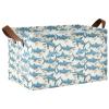 ALAZA Blue Shark Cartoon Rectangular Closet Storage Box Storage Bin Basket Storage Cube with Leather Handles Nursery Storage Laundry Hamper 2 Piece view 1