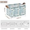ALAZA Blue Shark Cartoon Rectangular Closet Storage Box Storage Bin Basket Storage Cube with Leather Handles Nursery Storage Laundry Hamper 2 Piece view 3