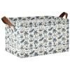 ALAZA Cartoon Palm Tree Anchor Rectangular Closet Storage Box Storage Bin Basket Storage Cube with Leather Handles Nursery Storage Laundry Hamper 2 Piece view 1