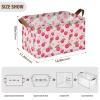 ALAZA Cherry Fruit Flower Rectangular Closet Storage Box Storage Bin Basket Storage Cube with Leather Handles Nursery Storage Laundry Hamper 2 Piece view 3