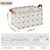 ALAZA Sheep Flower Rooster Rectangular Closet Storage Box Storage Bin Basket Storage Cube with Leather Handles Nursery Storage Laundry Hamper 2 Piece view 3