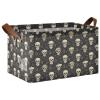 ALAZA Cool Sugar Skull Rose Flower Floral Rectangular Closet Storage Box Storage Bin Basket Storage Cube with Leather Handles Nursery Storage Laundry Hamper 2 Piece view 1