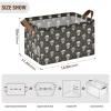 ALAZA Cool Sugar Skull Rose Flower Floral Rectangular Closet Storage Box Storage Bin Basket Storage Cube with Leather Handles Nursery Storage Laundry Hamper 2 Piece view 3
