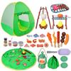 Camping Set Toys with Pop up Play Tent Indoor Outdoor Pretend Camping Playset for Toddlers Kids Boys Girls 3-5 Years Old view 1