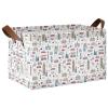 ALAZA Cartoon Big Ben London Cityscape Rectangular Closet Storage Box Storage Bin Basket Storage Cube with Leather Handles Nursery Storage Laundry Hamper 2 Piece view 1