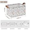 ALAZA Cartoon Big Ben London Cityscape Rectangular Closet Storage Box Storage Bin Basket Storage Cube with Leather Handles Nursery Storage Laundry Hamper 2 Piece view 3