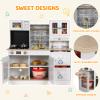 Arlopu Play Kitchen for Kids, Wooden Pretend Toy Kitchen, Large Toodler Cooking Playset w/Cookware, Stove w/Light & Sound, Fabric Boxs, Disinfection Locker, Coffee Maker, Sink, Home Modern Ages 3+ view 4