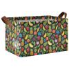 ALAZA Pineapple Lemon Strawberry Black Rectangular Closet Storage Box Storage Bin Basket Storage Cube with Leather Handles Nursery Storage Laundry Hamper 2 Piece view 1