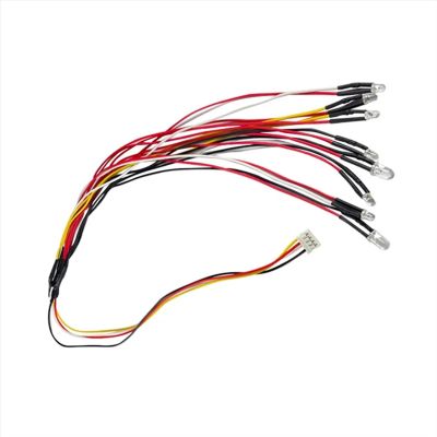 cvking RC Front Rear Lamp Group Compatible with WPL D12 D42 1/10 RC Car Upgrade Parts Decoration Accessories 8 Lamp Beads Light 2 Red 2 Yellow 2 White 2 Blue RC Car Light
