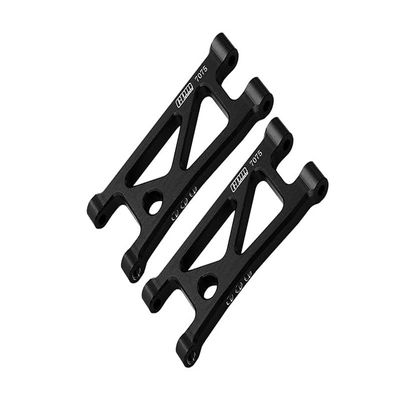 Aluminum 7075 Alloy Rear Lower Suspension Arms for Arrma 1/14 Mojave GROM MEGA 380 Brushed 4X4 Small Scale Desert Truck RTR-ARA2104 Upgrades - Black