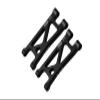 Aluminum 7075 Alloy Rear Lower Suspension Arms for Arrma 1/14 Mojave GROM MEGA 380 Brushed 4X4 Small Scale Desert Truck RTR-ARA2104 Upgrades - Black view 1