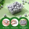 Blulu 64 Pcs Mini Soccer Stress Balls Bulk 1. 6 Inch Small Foam Balls for Kids Stress Relief Relaxation Soccer Party Favors Sport Team Gifts Party Bags Fillers Decoration School Carnival Reward view 3