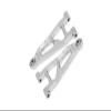 Aluminum 7075 Alloy Front Lower Suspension Arms for Arrma 1/14 Mojave GROM MEGA 380 Brushed 4X4 Small Scale Desert Truck RTR-ARA2104 Upgrades - Silver view 1